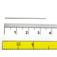 304 Edelstahl Nietstifte, flacher Kopf - 35 mm x 0,7 mm - Silberfarbig - 50 Stk.