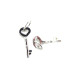 15 mm 925 Sterlingsilber Schlüssel Charm Anhänger mit ovalem Biegering