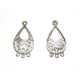2x filigrane Ohrhänger 25 mm aus 925 Sterlingsilber mit 3 Ösen 2x filigrane Ohrhänger 25 mm aus 925 Sterlingsilber mit 3 Ösen