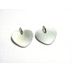 Großer 925 Sterlingsilber Herz Charm, Herz Anhänger 15 mm zum Stempeln oder Gravieren