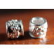 1 Stk. Sterling Silber Zylinder Distanzperle mit Blumenmuster 7 mm - große Bohrung 1 Stk. Sterling Silber Zylinder Distanzperle mit Blumenmuster 7 mm - große Bohrung