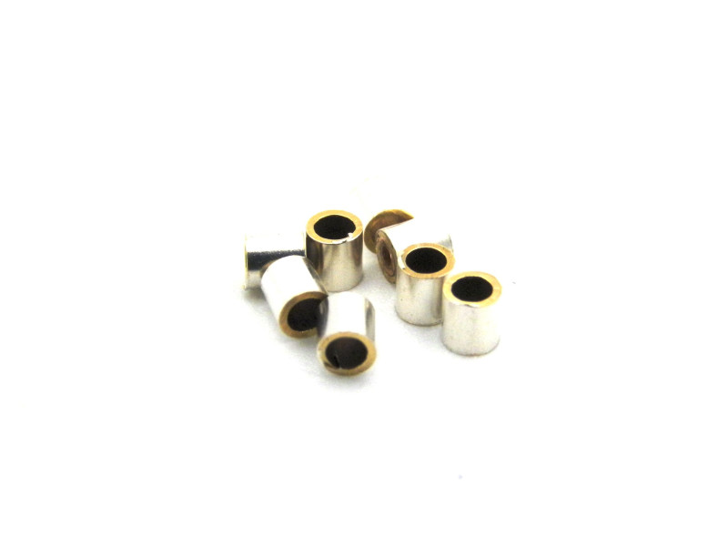 2 mm x2 mm Große Quetschperlen - Silbergefüllt (Silver Filled) - 10 od. 100 Stk. 2 mm x2 mm Große Quetschperlen - Silbergefüllt (Silver Filled) - 10 od. 100 Stk.