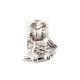 1 Stk. Sterlingsilber Uhu Eule Charm Anhänger 16 mm 1 Stk. Sterlingsilber Uhu Eule Charm Anhänger 16 mm