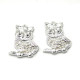 1 Stk. Sterlingsilber Uhu Eule Charm Anhänger 16 mm 1 Stk. Sterlingsilber Uhu Eule Charm Anhänger 16 mm