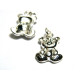 15 mm Silver-plated Teddy Bear Alloy Charm With Jump Ring - 2 pc 15 mm Silver-plated Teddy Bear Alloy Charm With Jump Ring - 2 pc