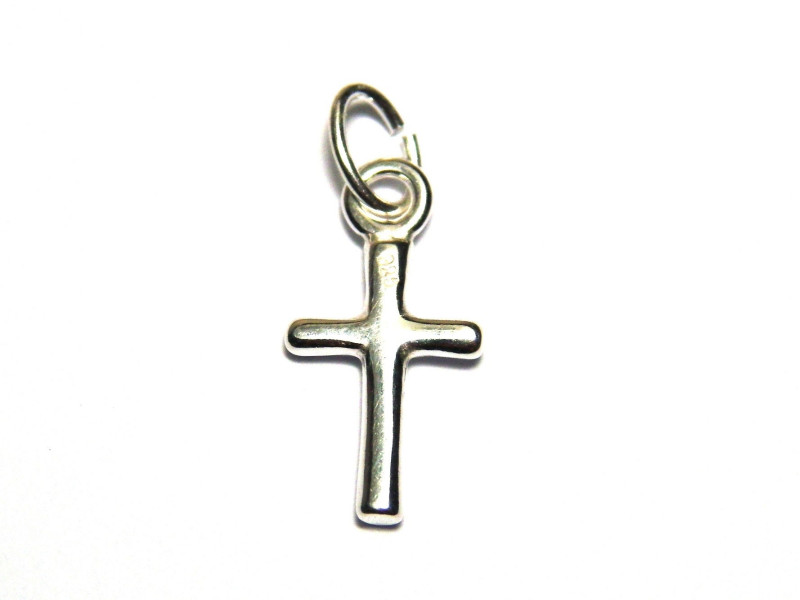 15 mm x 10 mm Sterlingsilber Kreuz Charm Anhänger 15 mm x 10 mm Sterlingsilber Kreuz Charm Anhänger