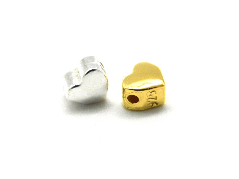 Kleine 925 Sterlingsilber Herzperlen 4 mm Kleine 925 Sterlingsilber Herzperlen 4 mm