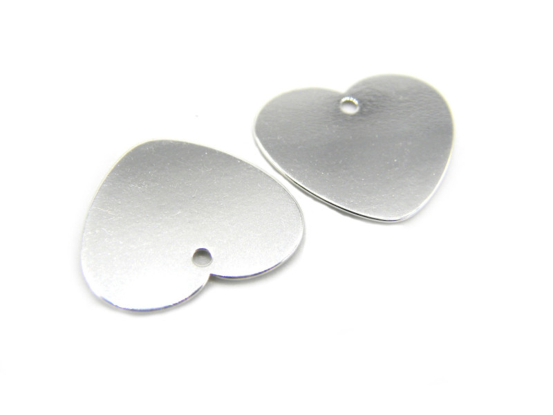 15 x 14 mm großer flacher 925 Sterlingsilber Herz-Anhänger zum Stempeln 15 x 14 mm großer flacher 925 Sterlingsilber Herz-Anhänger zum Stempeln