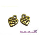 5x Made with Love Herz Charm Anhänger 10 mm - Antikgold oder Antiksilber 5x Made with Love Herz Charm Anhänger 10 mm - Antikgold oder Antiksilber